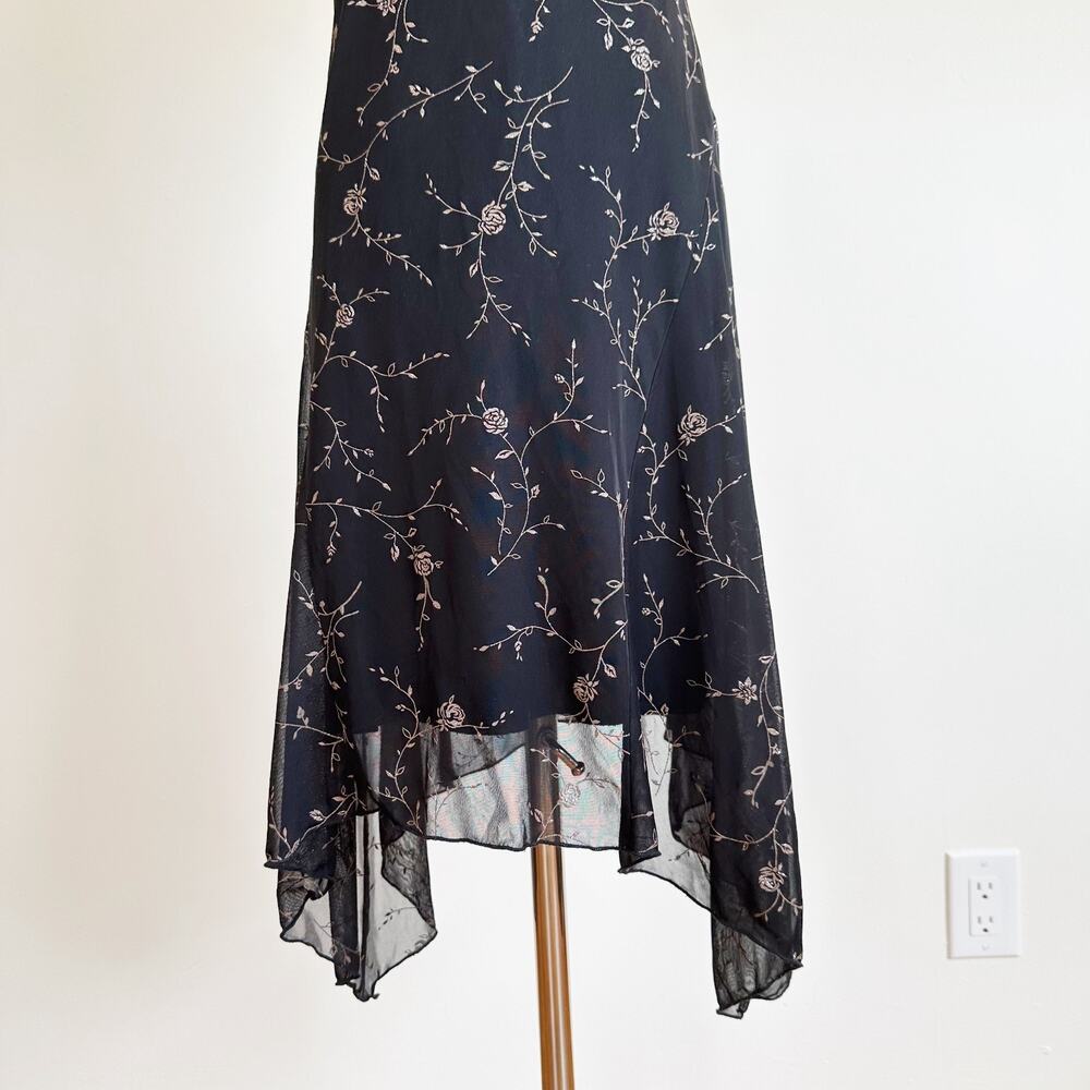 VTG Y2K Charlotte Russe Strapless Dress Size M Sparkle Asymmetrical Hem Fairy - Picture 3 of 9
